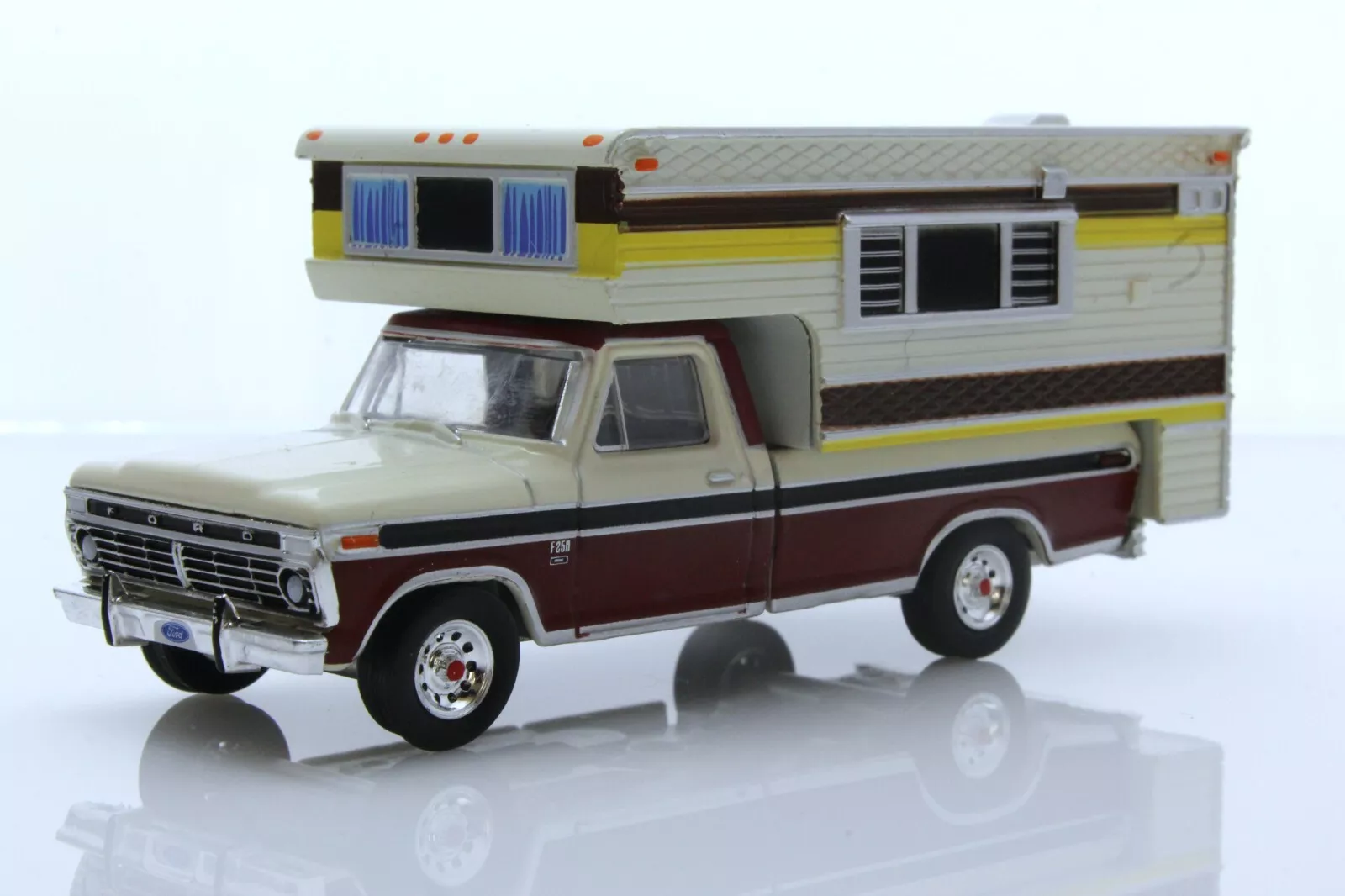 New Diecast 1974 Ford F-250 Camper Special Pickup Rv Camping Truck 1/64 Scale Di - $47.90