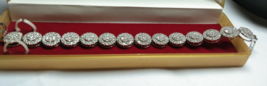 BEAUTIFUL 6 Carat VVS1 Round LINKs Tennis Bracelet 7.5&quot; in 14K White Gold Plated - £316.38 GBP