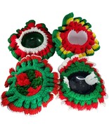 Vintage Christmas Crochet Candle Holders Handmade - $21.99