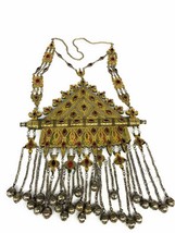 1100g, 33&quot;, Turkmen Necklace Old Vintage Huge Gold-Gilded Tomar Statement Boho, - £479.61 GBP