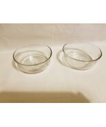2 Vtg Hazel Atlas Small Clear Bowls Ramekins Marked - $13.85
