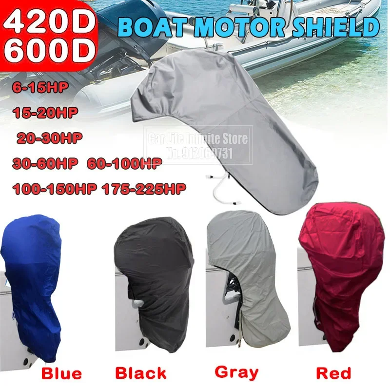 6-250HP Full Outboard Motor Engine Boat Cover 600D/420D Waterproof Anti-scratch - £16.89 GBP+