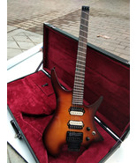 Maple Fingerboard headless electric guitar flamed maple top Mahogany Bod... - $272.00