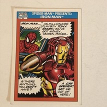 Spider-Man Iron Man Trading Card Marvel Comics 1990  #159 - £1.56 GBP