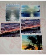 Ocean Greeting Note Card Lot Of 5 Hand Crafted Custom 5.5 X 4.5 Blank In... - £11.93 GBP