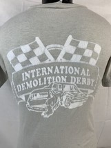 Vintage International Demolition Derby T Shirt Single Stitch Tee 80s USA Small - £27.56 GBP