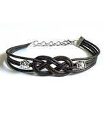 Brown Leather Celtic Jewelry Bracelet by Celtic Scents - $7.99