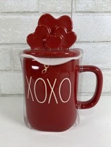 New Rae Dunn Valentines Day Ll &quot;Xoxo&quot; Red Mug With Hearts Topper By Magenta - £23.94 GBP