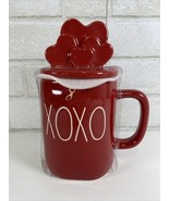 New RAE DUNN Valentines Day LL &quot;XOXO&quot; Red Mug With Hearts Topper By Magenta - £23.56 GBP