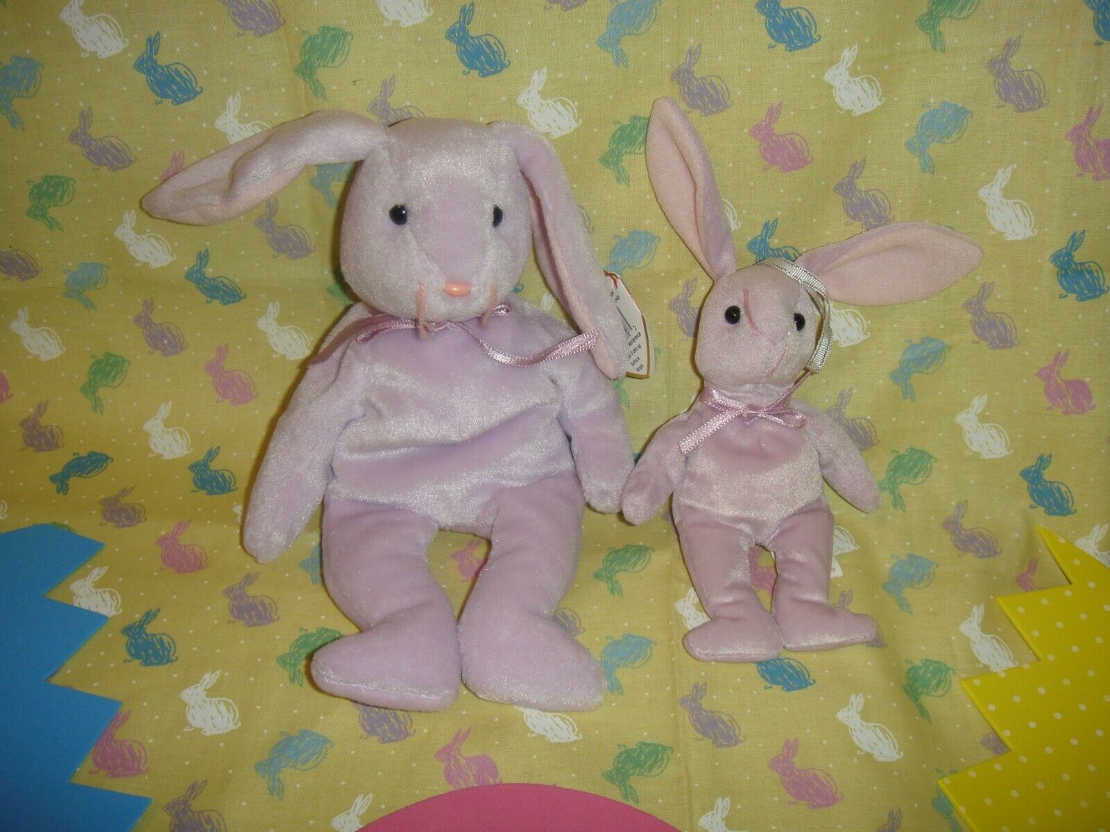 Ty Floppity Beanie Baby &amp; Basket Beanie Rabbits - $19.99