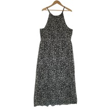 Lane Bryant Dress Womens 26 28 Chiffon Overlay Halter Maxi Keyhole Lined... - $20.78