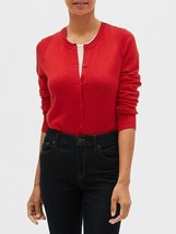 Banana Republic Cardigan NEW Red Washable Forever Crew-Neck Cardigan NWT... - £32.53 GBP