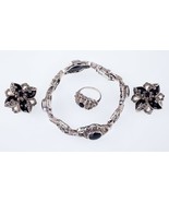 Gorgeous Sterling Silver Onyx and Hematite Jewelry Set Bracelet, Earring... - $16,076.15 MXN Gorgeous Sterling Silver Onyx and Hematite Jewelry Set Bracelet, Earring... - $16,076.15 MXN