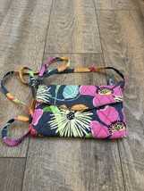 Vera Bradley Crossbody Wallet Purse With Strap Jazzy Blooms Floral Retired - £8.19 GBP