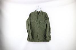 Vtg 70s Vietnam Era Mens 15.5 35 Faded Cotton Sateen OG 107 Utility Shirt USA - £70.56 GBP