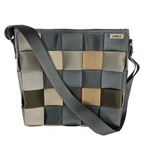 Comely Seatbelt Purse Crossbody Shoulder Bag Gray Brown Khaki - £15.72 GBP