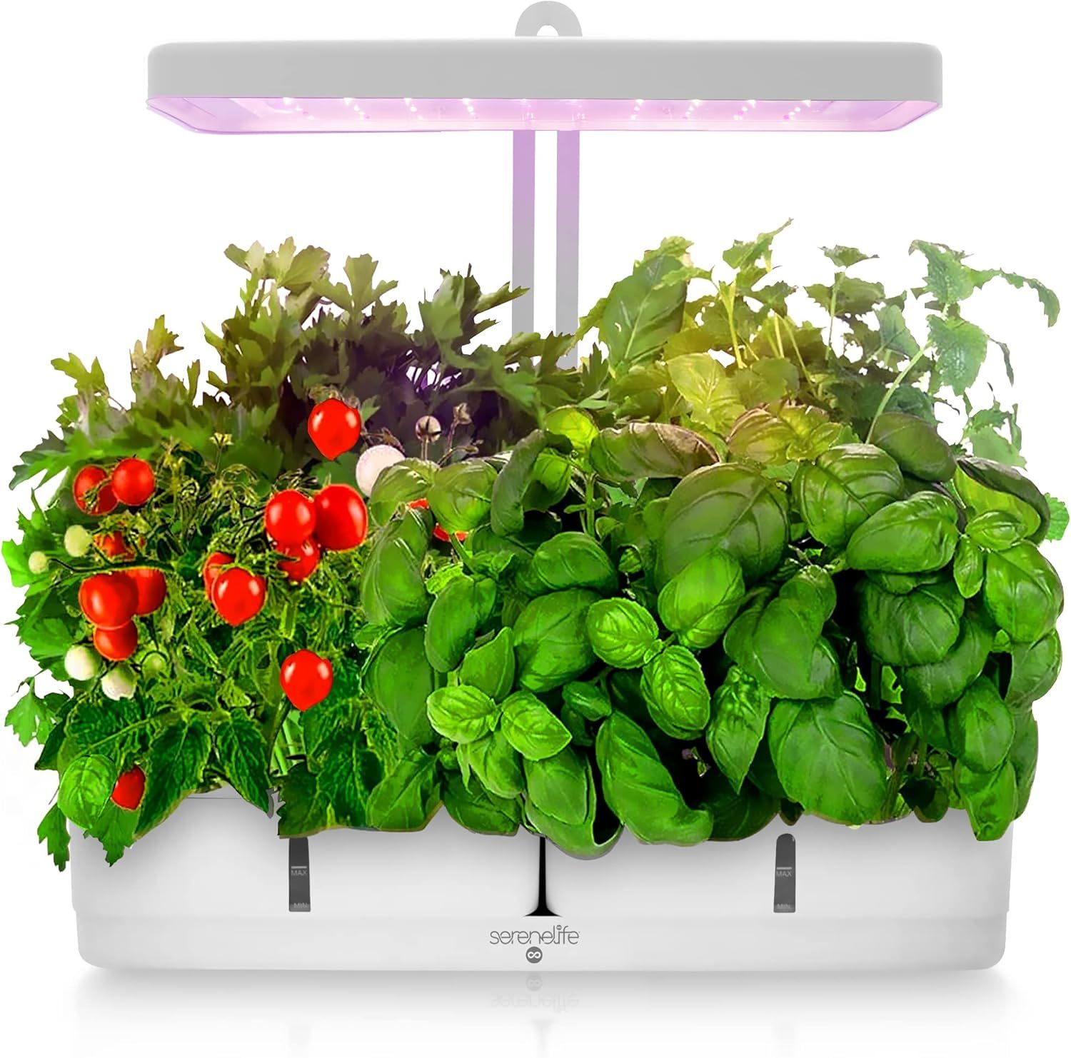 Hydroponic Herb Garden, White, Serenelife 8 Pods. - $82.92