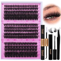 Fluffy Eyelashes Extension Kit Thick Volume Lashes Clusters - £21.93 GBP
