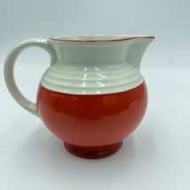 Vtg Czechoslovakia art deco modernist Ditmar Urbach Pottery pitcher Oran... - $49.50