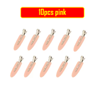 No Crease Hair Clips 10pcs Set, Basic Hairpins For Women &amp; Girls - Pink - $5.99