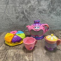 Leapfrog Musical Rainbow Tea Party Set Kettle Teapot 2 Cups 6 Pc Cake - $14.24