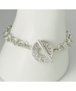 9.5&quot; Large Tiffany &amp; Co Sterling Silver 1837 Mens Unisex Toggle Anklet B... - £357.85 GBP