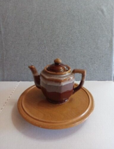 Vintage Brown Drip Glazed Small Tea Pot Unbranded Collectible Vintage - £12.33 GBP