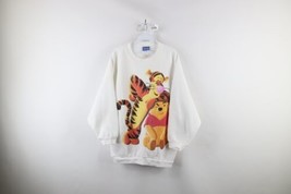 Vtg 90s Disney Womens 4XL Winnie the Pooh Tigger Crewneck Sweatshirt USA White - £69.55 GBP