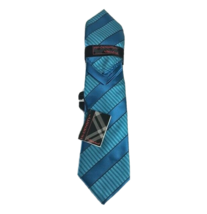Steven Land Men&#39;s Tie and Two Hankies Teal Turquoise Cobalt Blue Hi-Density 3.5&quot; - £20.09 GBP