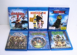 Despicable Me, LEGO Ninjago Movie, Teenage Mutant Ninja Turtles Blu-ray Lot of 6 - £23.93 GBP