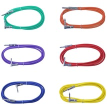 6Mixed Color 1/4Mono Right Straight 10Ft Foot Patch Cable Guitar Instrum... - £51.95 GBP