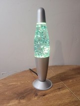 vintage glitter lava lamp works and looks great  Model LP-110 B Sparkle Silver - £46.16 GBP
