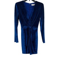 Dress The Population x Cosmopolitan Blue Velvet Long Sleeve Dress - $57.00