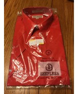 Sheplers Red MENS SHIRT Size L 16 Short Sleeve Ships N 24h - $413.58 MXN
