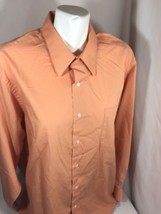 Convington Men Casual Shirt Salmon Color Size XL  Long Sleeve Soild Bin7... - £18.69 GBP
