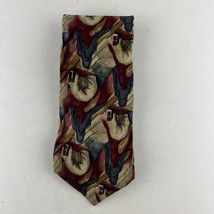 Jerry Garcia Northern Lights Collectors Ed Vintage Reds Gray Blue Necktie Tie - £14.80 GBP