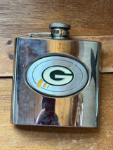 Green Bay Packers Stainless Steel 6 oz. Hip Flask – 4.25 inches high x 3... - £10.31 GBP