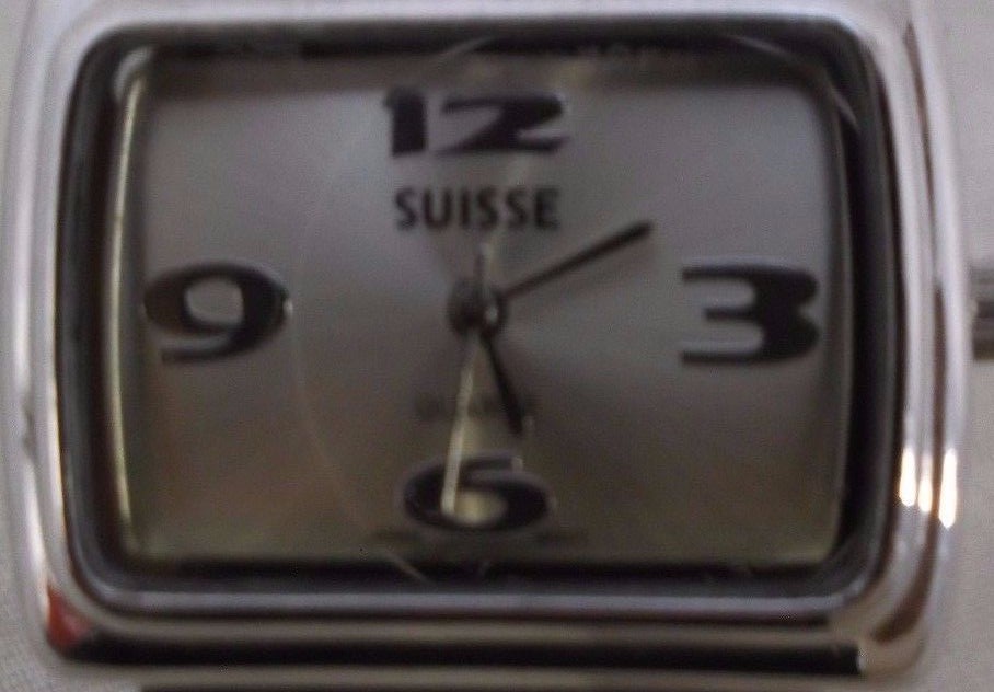 Suisse P700 Women&#39;s Wrist Watch  Plaid Black Tan &amp; Red Band 6996 - $63.35
