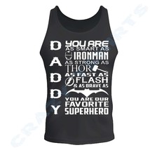 Father&#39;s Day Gift for Dad Superhero Soft Premium Unisex T-Shirt Tank Top - £12.11 GBP