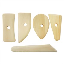 5-Piece Wooden Scrapers Clay Pottery Tools - £14.47 GBP