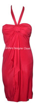 NWT GOTTEX swimsuit coverup M dress strapless choker flame red pool cruise skirt - £52.84 GBP