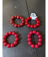 precious 8mm painted wooden bracelets set of 4 - €20,44 EUR