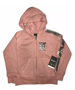 DKNY Girls Blush Sequin Hoodie Sweatshirt Jacket Size 4 - $17.15 CAD