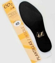 Leather comfort insole, black, with charcoal backing, sizes 37 to 41 - £8.57 GBP