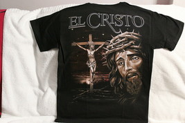 JESUS ON THE CROSS CROWN OF THORNS EL CRISTO T-SHIRT - £8.85 GBP