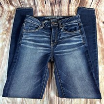 American Eagle HI RISE JEGGING Womens Size 6 Long Blue Jeans Denim Pants... - £22.41 GBP