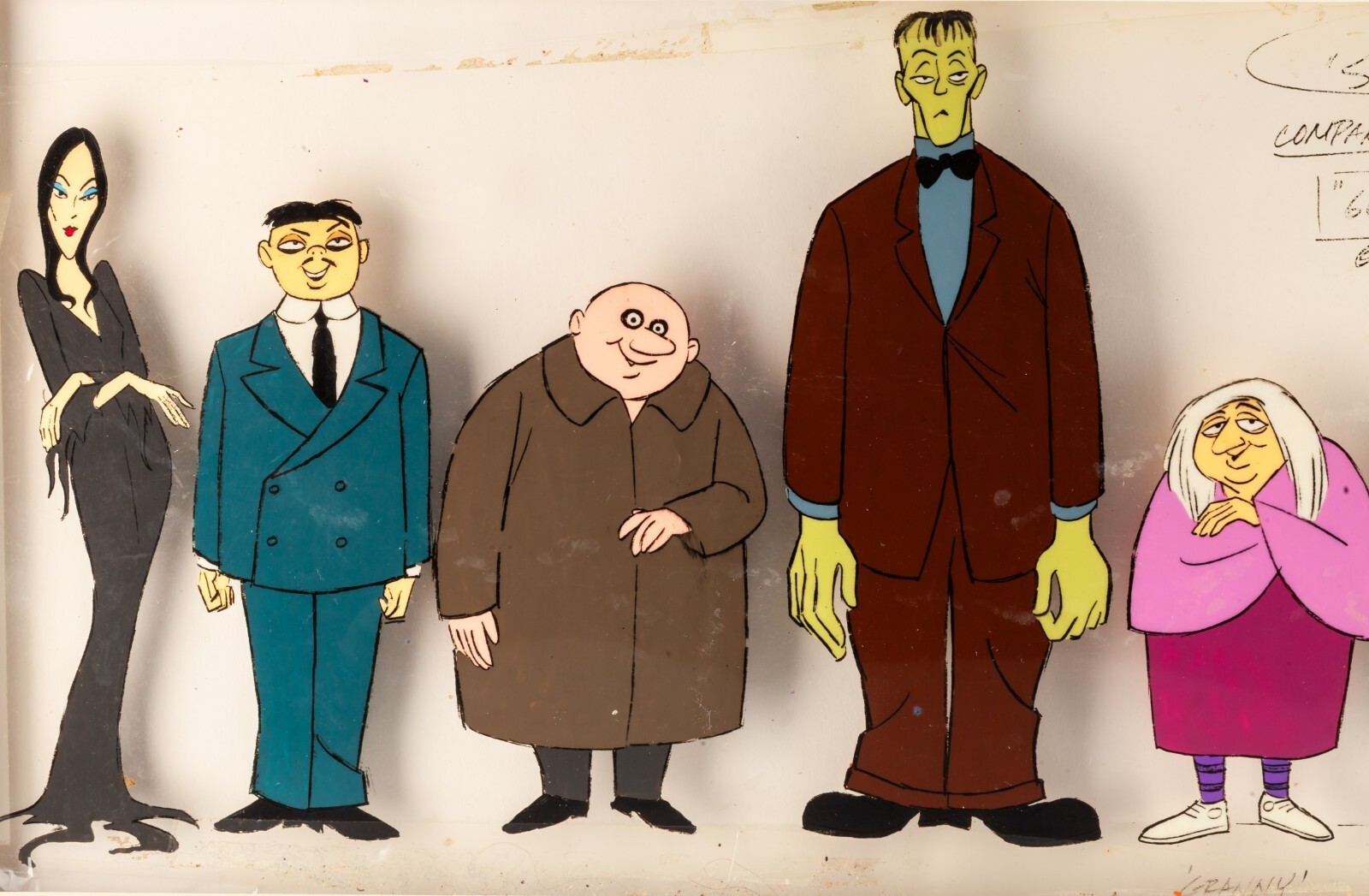 "The Addams Family" 1973 Hanna-Barbera Animated Character Size Acrylic Cel Item image 2