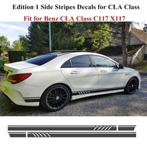 2pcs Stylish Car  Side Stripe Stickers for  Benz W117 C117 X117 CLA AMG - £74.40 GBP