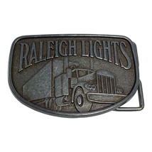 Vintage Raleigh Lights Metal Belt Buckle Cigarette Tobacco Trucker Semi ... - £7.13 GBP