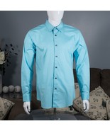 Apt. 9 Slim Fit Dress Shirt Men&#39;s Long Sleeve Color Light Blue Size 16 3... - $391.10 MXN